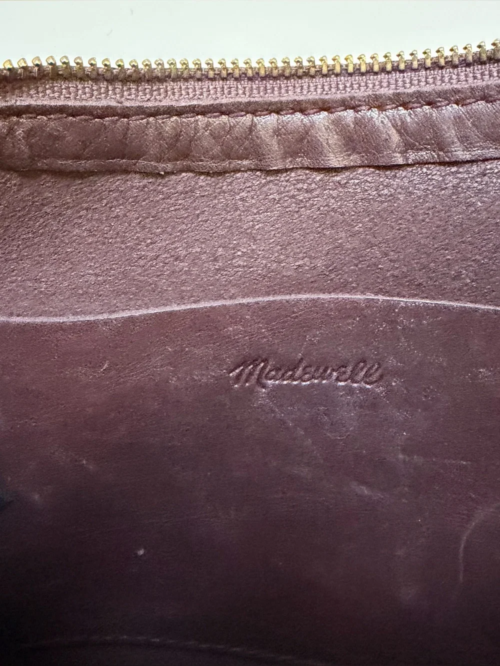 Madewell Essential Crossbody Bag Leather Crescent Chocolate Raisin